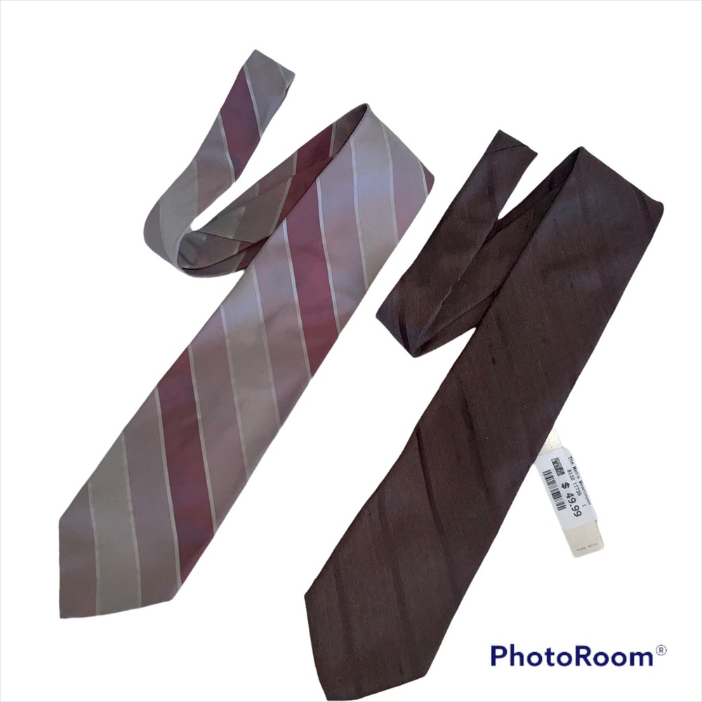 LOT OF 2 DONNA KARAN TIES…ONE NWT